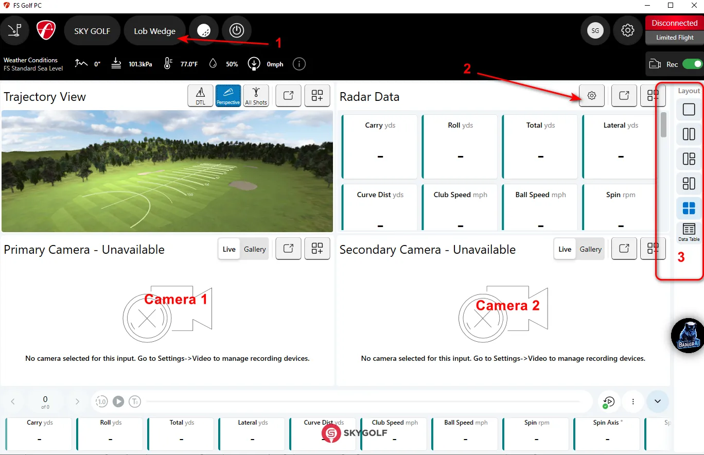 Thay đổi bố cục hiển thị trong fs golf