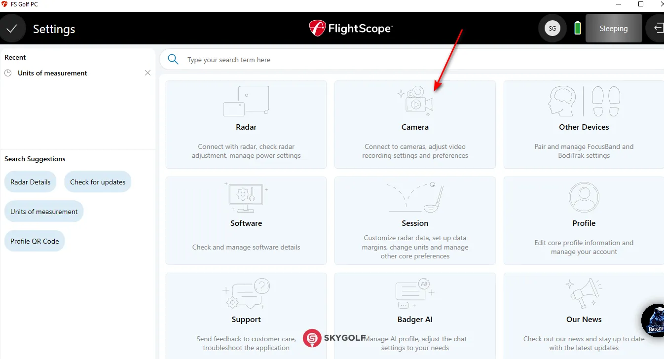 Cài Đặt Camera Ghi lại Swing