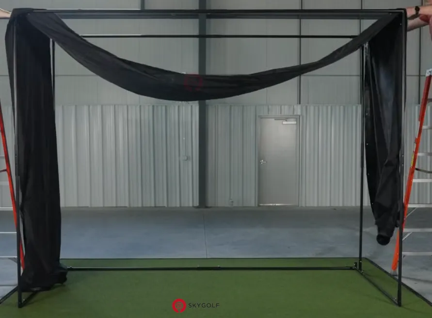 Cách lắp vải che màu đen khung golf 3d