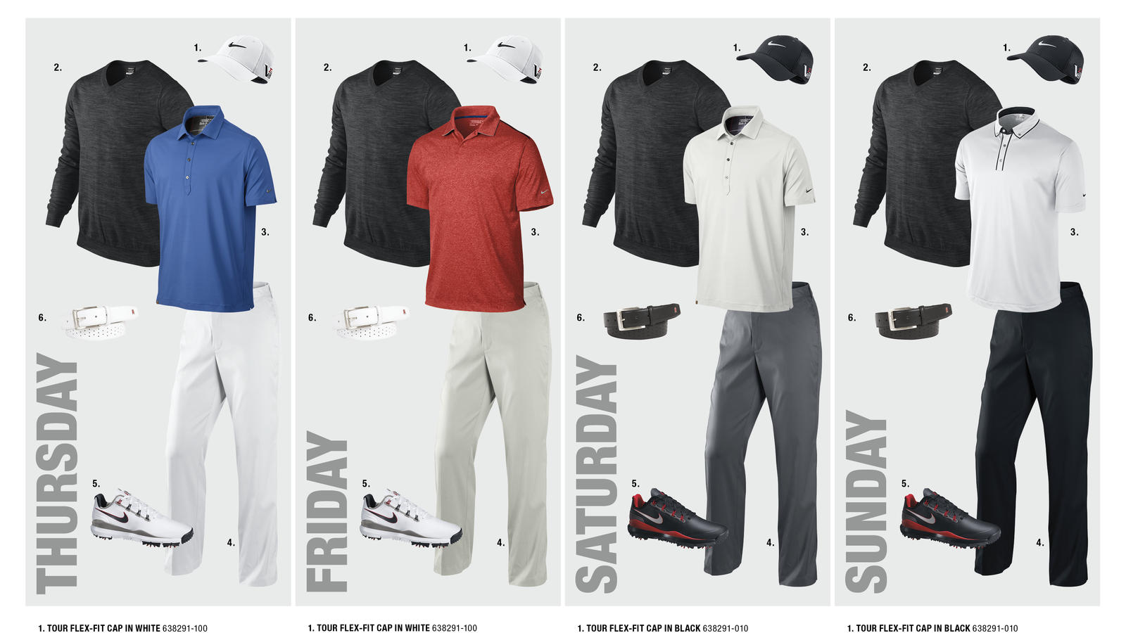Quần áo Golf Nike có chất liệu mềm thoáng. 