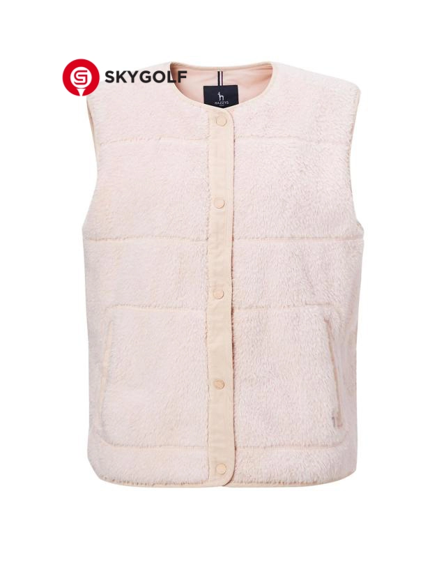 mặt trước Áo vest Hazzys cổ tròn màu hồng