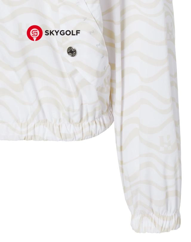 tay áo khoác golf Hazzys dây rút bản overfit màu be