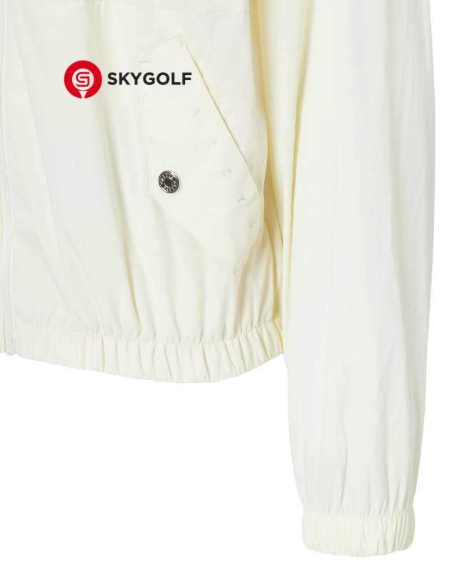 tay áo khoác golf Hazzys dây rút bản overfit màu vàng