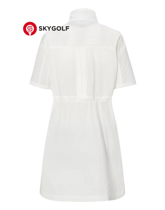 mặt sau váy dệt Hazzys kéo khóa màu trắng