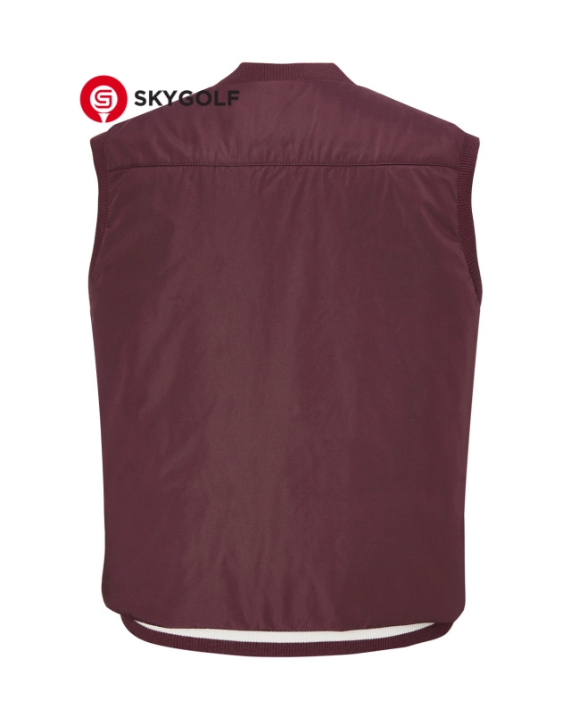 mặt sau áo vest Hazzys mỏng có túi ngực màu đỏ rượu