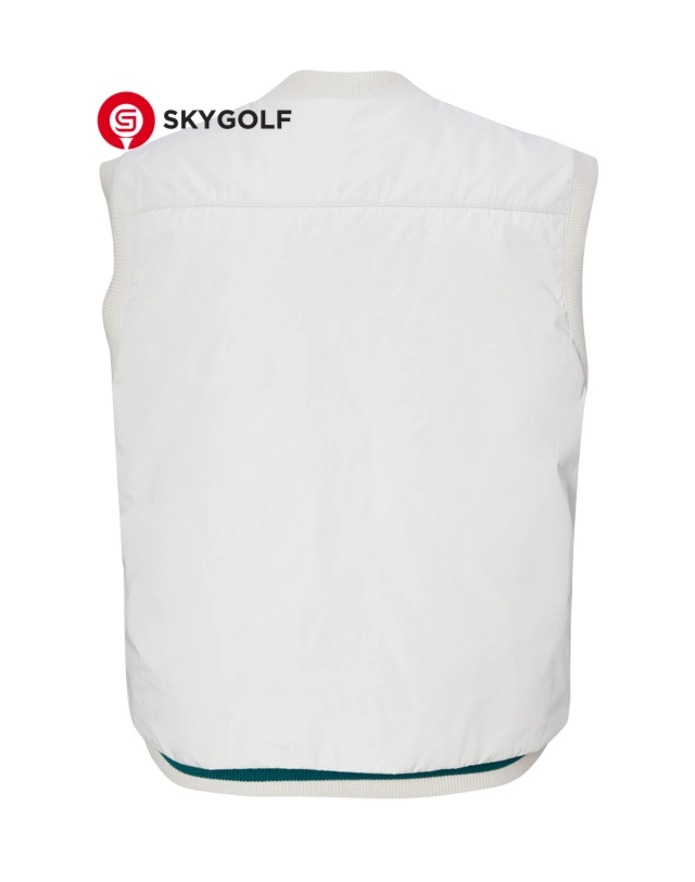 mặt sau áo vest Hazzys mỏng có túi ngực màu trắng ngà