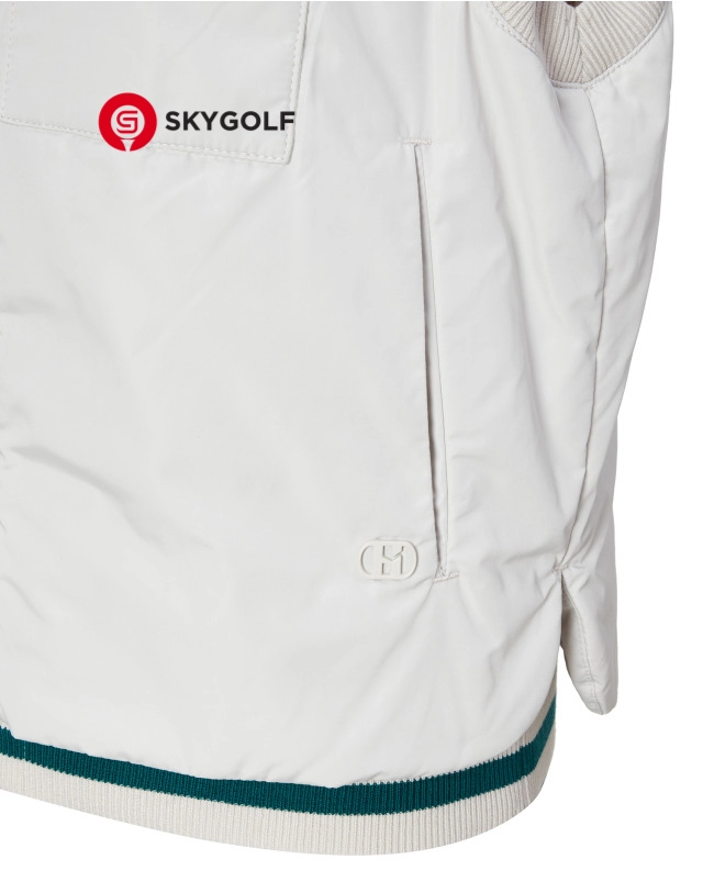 túi áo vest Hazzys mỏng có túi ngực màu trắng ngà