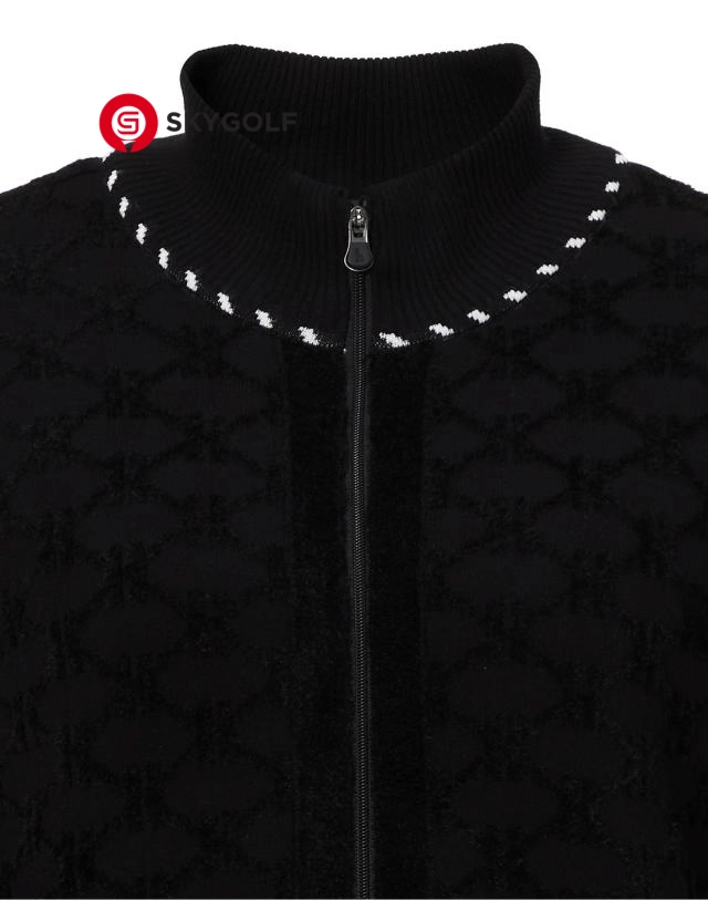 cổ áo nịt Hazzys cổ cao chống gió họa tiết màu đen