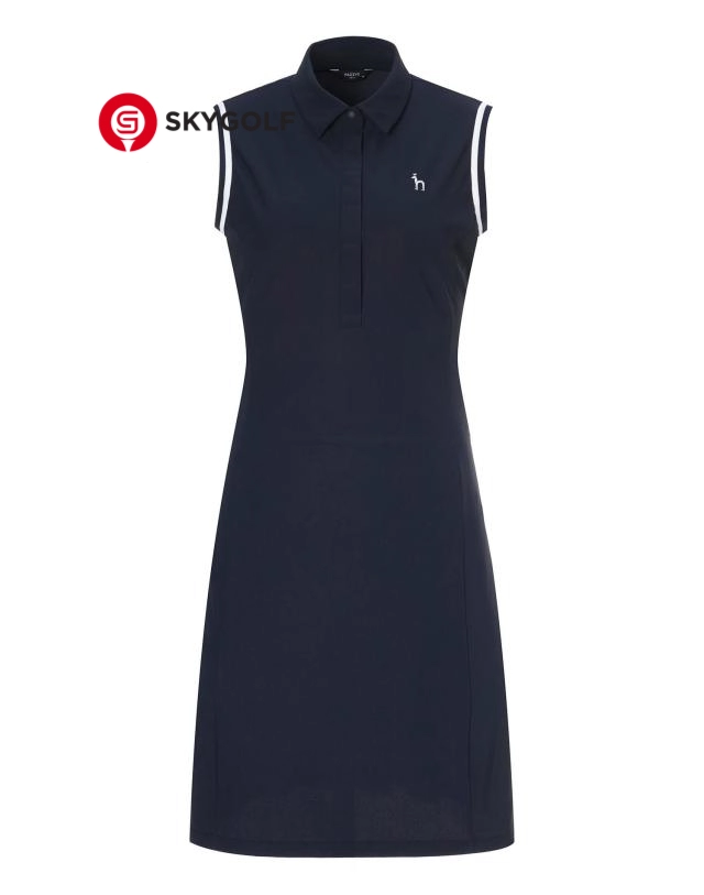mặt trước váy golf Hazzys ba lỗ màu xanh navy