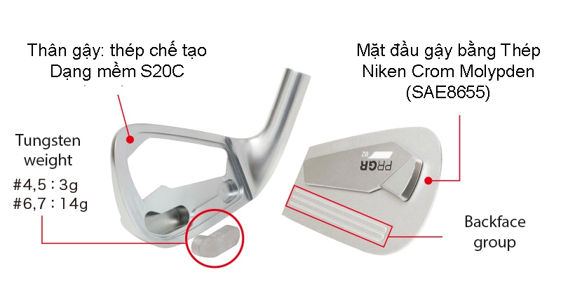 Thiết kế Gậy golf PRGR 02 IRON 2023