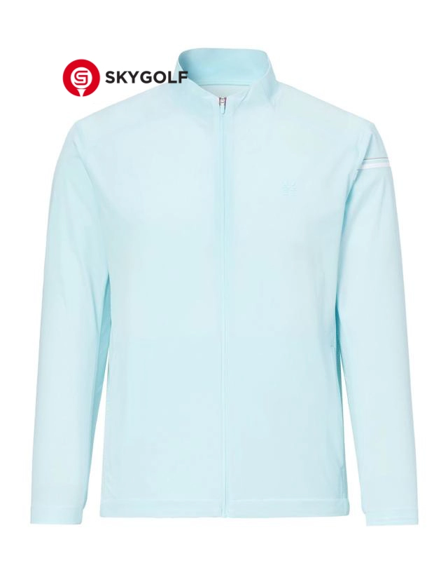 mặt trước áo khoác hazzys màu xanh nhạt