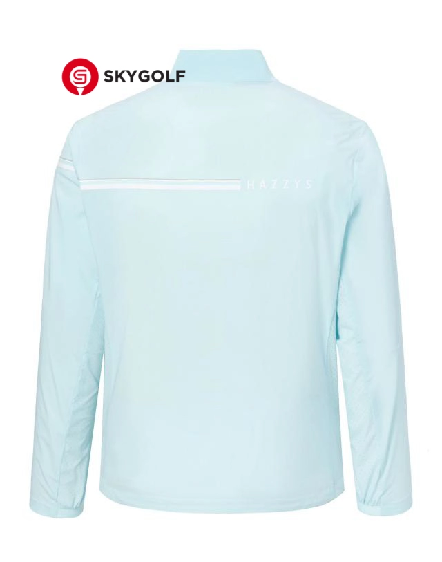 mặt sau áo khoác hazzys màu xanh nhạt