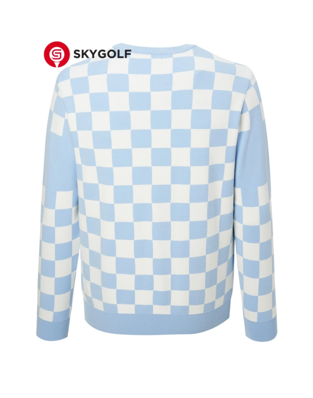 Áo len Hazzys golf  caro màu xanh