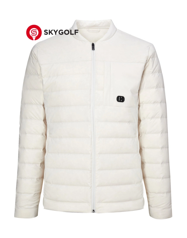 mặt trước áo khoác hazzys màu kem