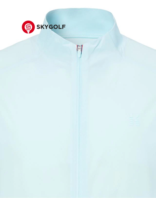 cổ áo khoác hazzys màu xanh nhạt