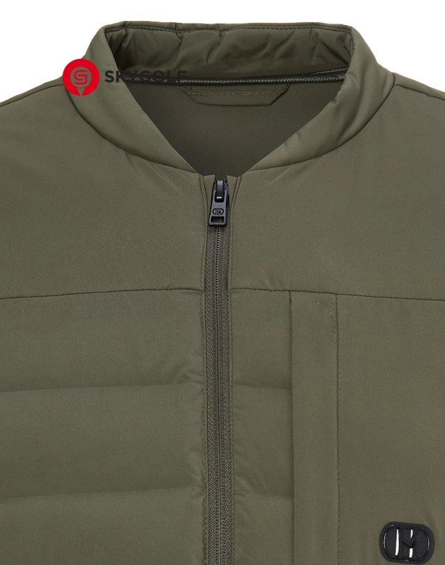 cổ áo khoác hazzys màu xanh rêu